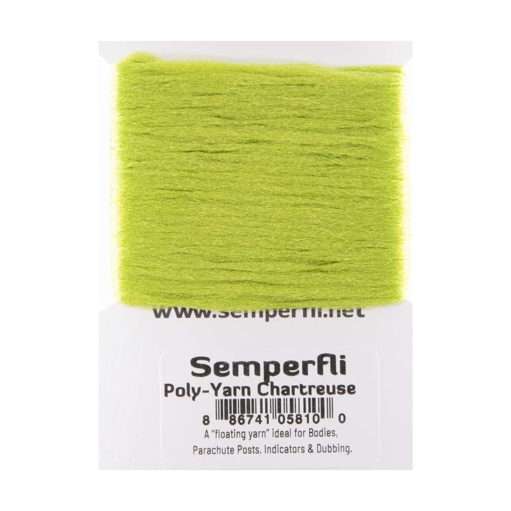 Semperfli Poly-Yarn Chartreuse Fly Tying Materials Ultimate Floating Yarn For Bodies and Parachute Posts
